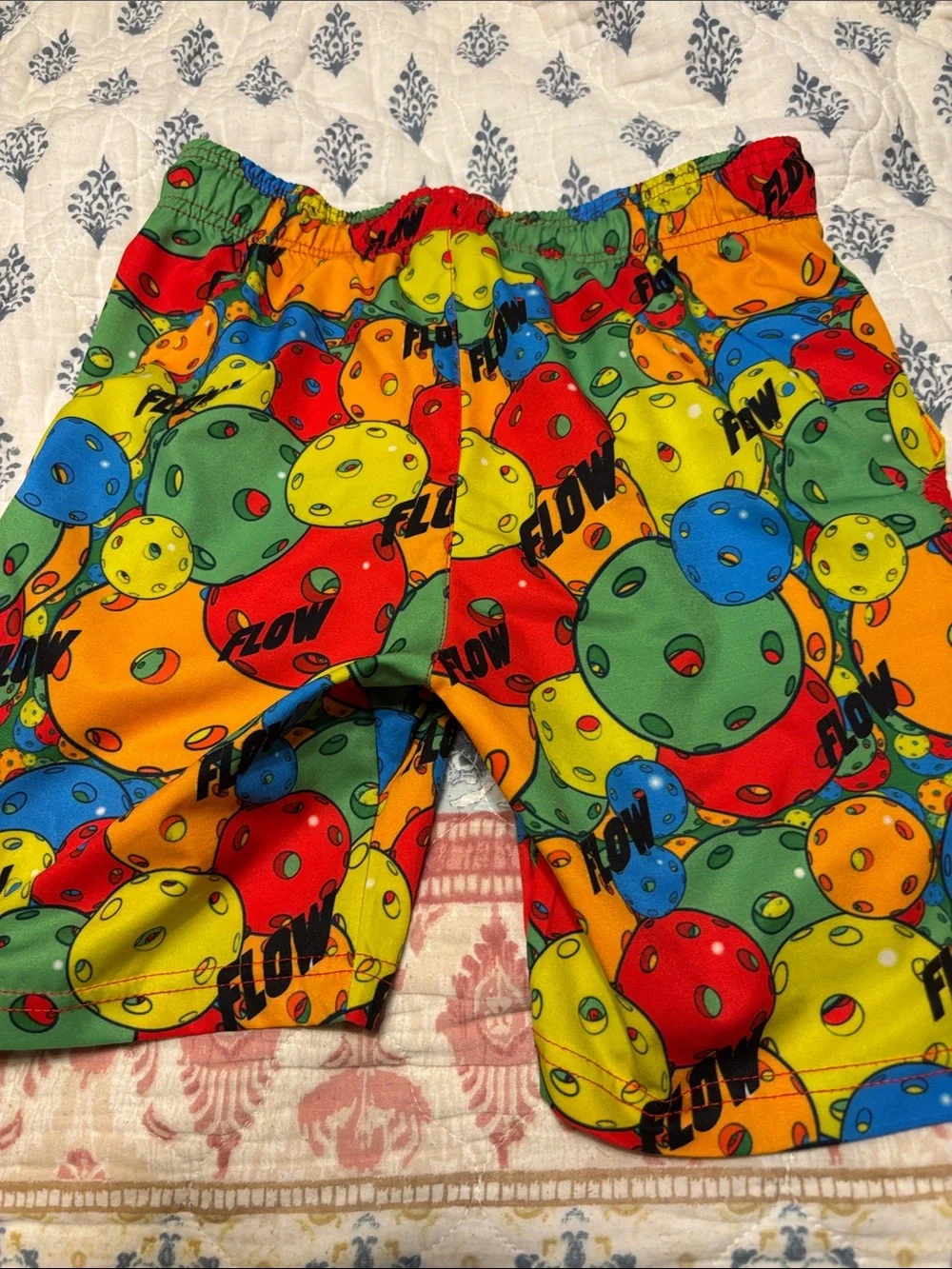 Colorful Pickleball Print Kids Shorts - FLOW
